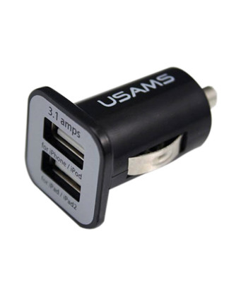 Зарядни Зарядни за кола Зарядно за кола USAMS 12V 2 х USB 2.1 А черен